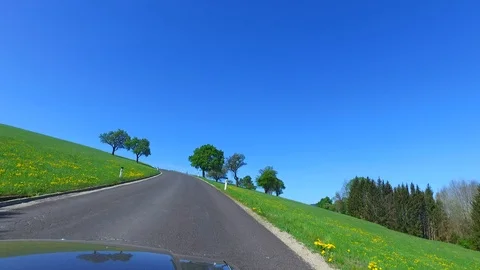 Driving on a road in the lower austrian district mostviertel Vidéo 126889785