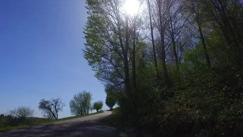 Driving on a road in the lower austrian district mostviertel Stock Footage 126889822