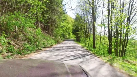 Driving on a road in the lower austrian district mostviertel Stock Footage 126889934