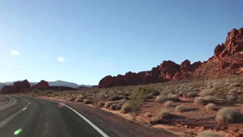 Driving on road in the middle of nowhere Stock Footage 236360573