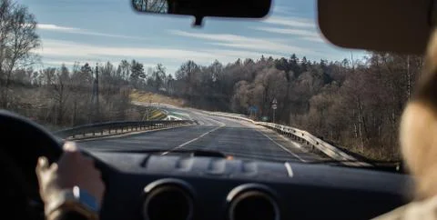 Driving the road Stock Photos