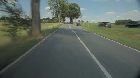 Driving on Road Rear View Stock Footage 47826516