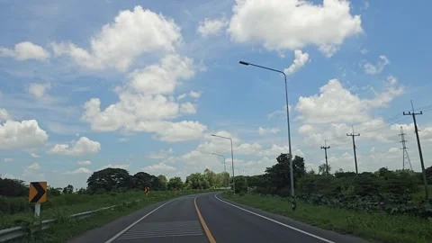 Driving on the road in rural. 動画素材 340240131
