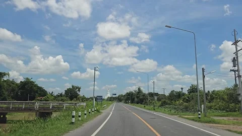 Driving on the road in rural. Stock Footage 340240132