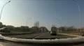 Driving on the road with snow on the windshield HD Footage