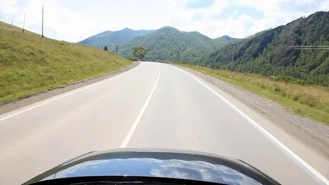 Driving on the road on a summer day 스톡 동영상 71547471