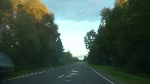 Driving on the road. View from the car. Stock Footage 80118457