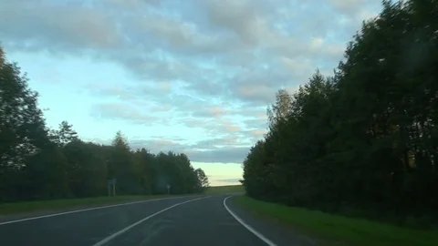 Driving on the road. View from the car. Stock Footage 80151471