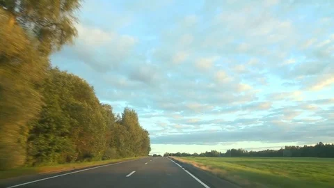 Driving on the road. View from the car. Stock Footage 80255557