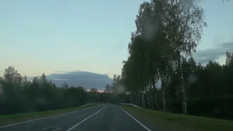 Driving on the road. View from the car. Stock Footage 80636256