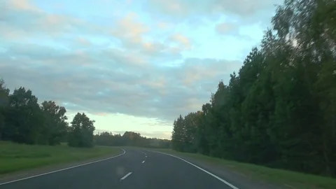 Driving on the road. View from the car. Stock Footage 80759710