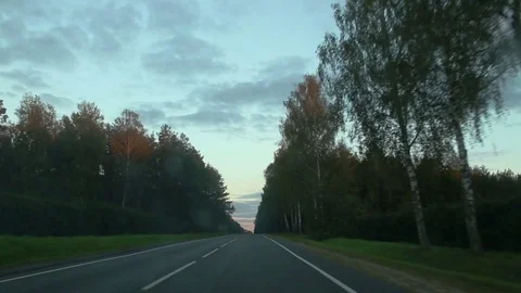 Driving on the road. View from the car. Stock Footage 80913436