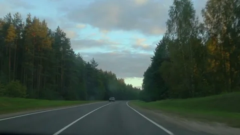 Driving on the road. View from the car. Stock Footage 81588880