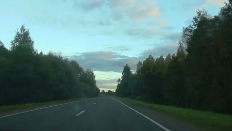 Driving on the road. View from the car. Stock Footage 81825211