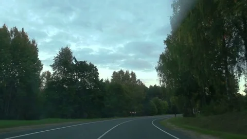 Driving on the road. View from the car. Stock Footage 82608288