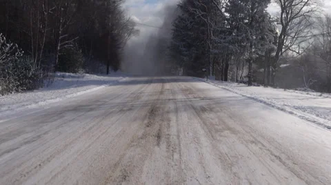 Driving, Roads, Winter, Snow Stock Footage 33417929