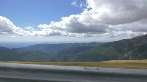 Driving on the roadside of Transalpina Video stock 57784026