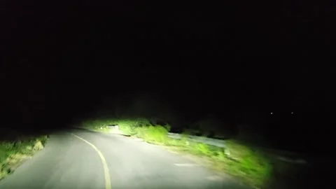 Driving in rural at night Stock Footage 336654099