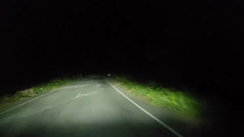 Driving in rural at night Stock Footage 336654102