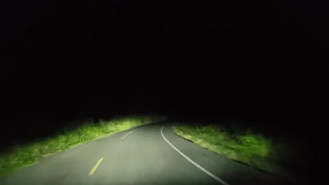 Driving in rural at night Stock Footage 336654114