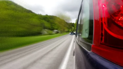 Driving on a rural road  in the mountains. Stock Footage 68511458