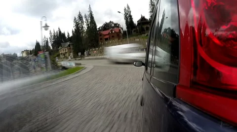 Driving on a rural road  in the mountains. Stock Footage 68907424