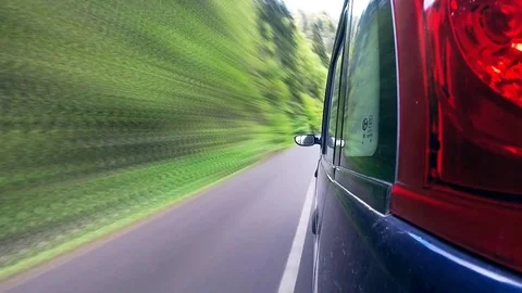 Driving on a rural road  in the mountains. Stock Footage 70205032