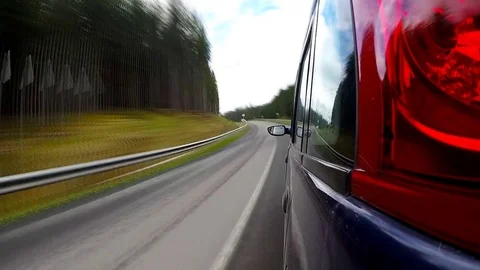 Driving on a rural road  in the mountains. Stock Footage 70205887