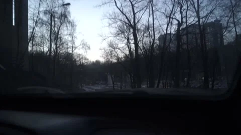 Driving a Russian car. Stock Footage 150107647