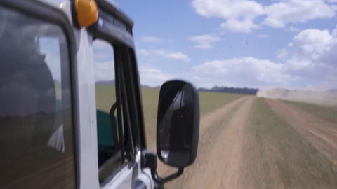 Driving a Russian Van off-road in Mongolia. Stock Footage 115034382