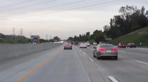 Driving on San Diego Freeway Video stock 50116462