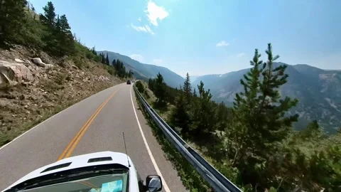 Driving the Scenic Beartooth Highway Through Northern Wyoming Mountains Vidéo 343583889