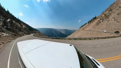 Driving the Scenic Beartooth Highway Through Northern Wyoming Mountains Vidéo 343583983
