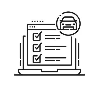 Driving school icon, drive training test or exam Stock Illustration