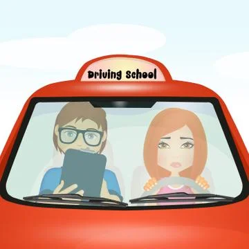 Driving school Stock Illustration