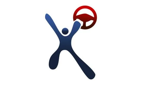 Driving School Logo Design Template Vector Stock Illustration