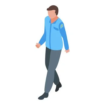 Driving school man icon, isometric style 库存插图