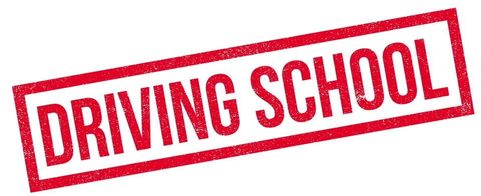Driving School rubber stamp Stock Illustration