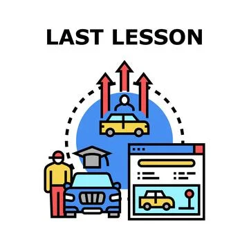 Driving school success learning final driving lesson イラスト素材