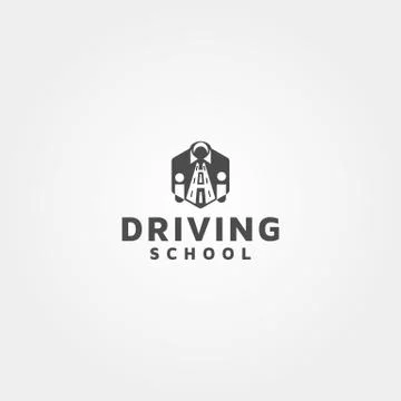 Driving School vector logo design template Idea and inspiration Stock Illustration