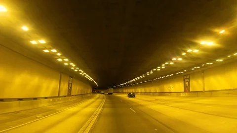 Driving Seattle Tunnel Vídeos de archivo 116818236