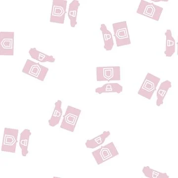 Driving security glyph seamless pattern イラスト素材