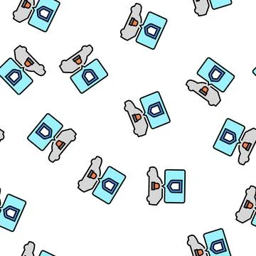Driving security vector seamless pattern Illustrazione stock