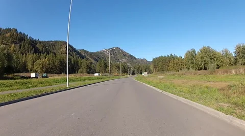 Driving shot on an empty road in Altai Republic, Russia. Stock Footage 55638485