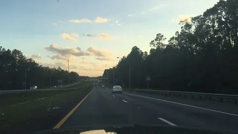 Driving shot of florida highways Stock Footage 71843848