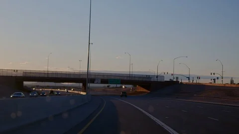 Driving Shot in Freeway Stock Footage 129482909
