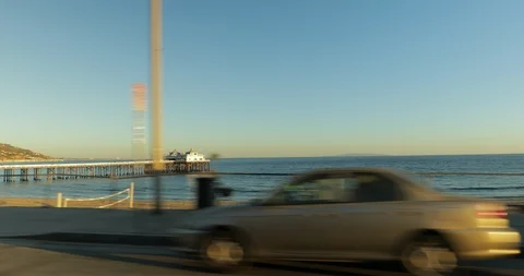 Driving shots through Malibu. Los Angeles, California Stock Footage 99135538