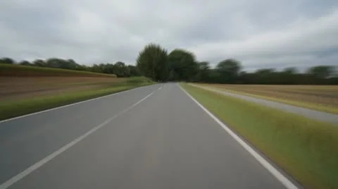 Driving on side road, time-lapse Stock Footage 8836883