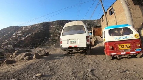 Driving in Slums of Lima, Peru Stock Footage 85487339