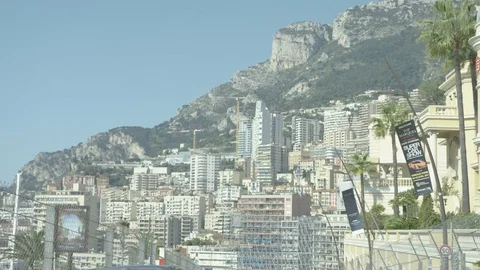 Driving on a small part of the race track off the famous Formula 1 race. Stock Footage 77031066